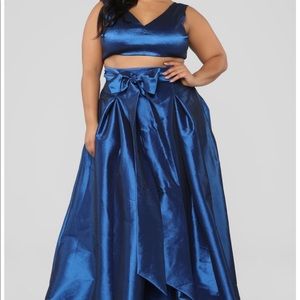 Just a love story skirt set -midnight blue